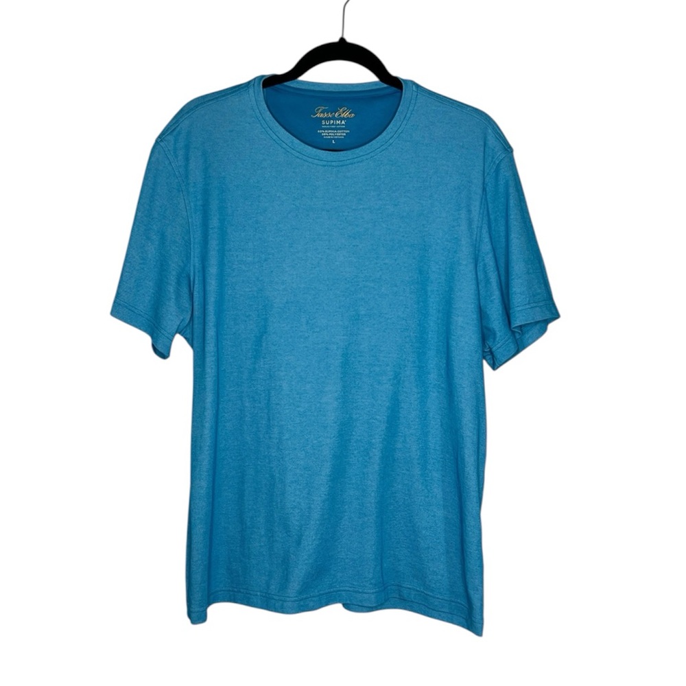 TASSO ELBA Short Sleeve Blue Elevated Style Tee size Large
